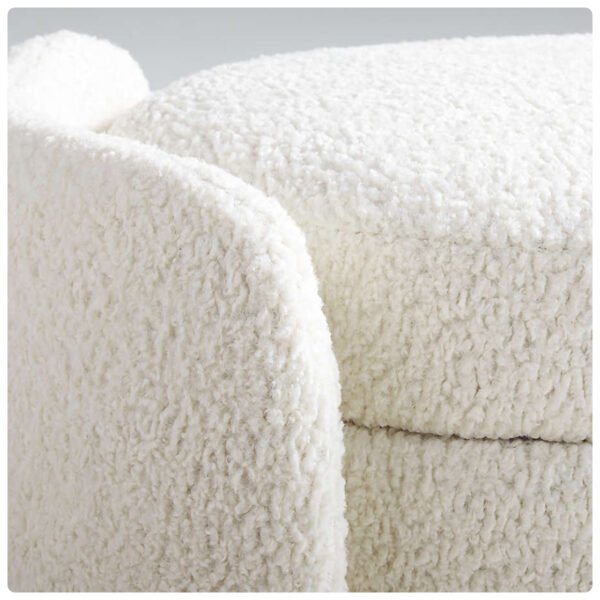 Nordic Internet celebrity ins style lambskin storage bed end stool retro cloakroom shoe bench long bench milk sofa bench - 图片 3