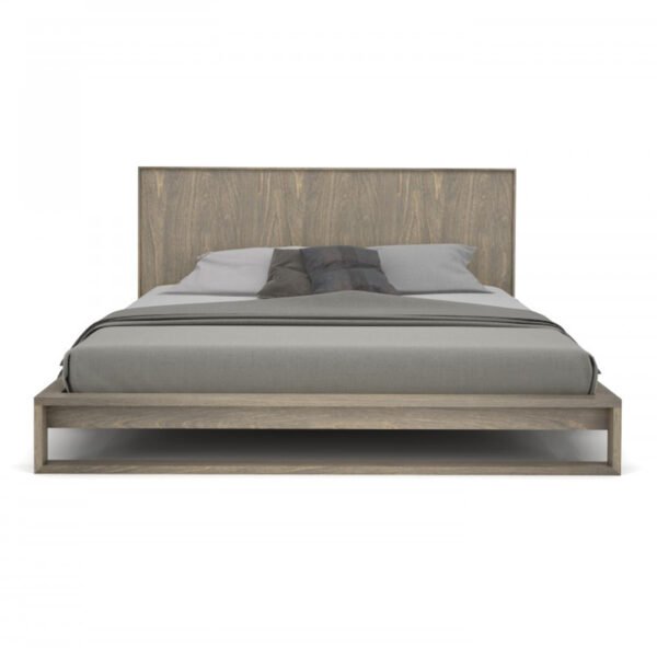 Solid wood bed simple modern 1.5m home double bed tatami 1.2 rental room economical single bed frame - 图片 3