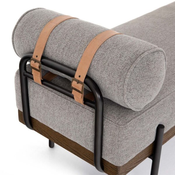 Nordic simple modern creative movable coffee table sofa stool solid wood shoe bench bedroom fabric bed end bench bench - 图片 3