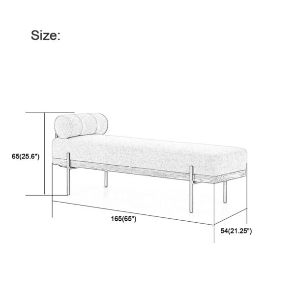 Nordic simple modern creative movable coffee table sofa stool solid wood shoe bench bedroom fabric bed end bench bench - 图片 4