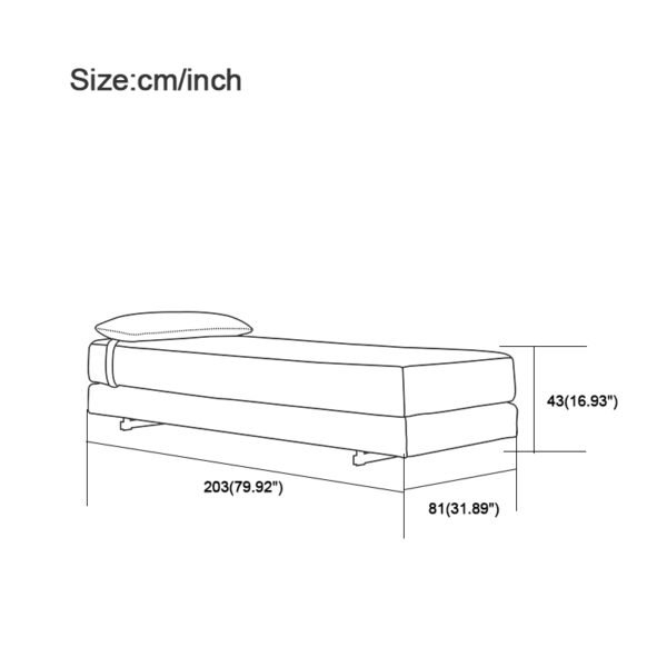Minimalist fabric sofa small apartment Nordic modern simple single three four person living room straight folding sofa - 图片 5