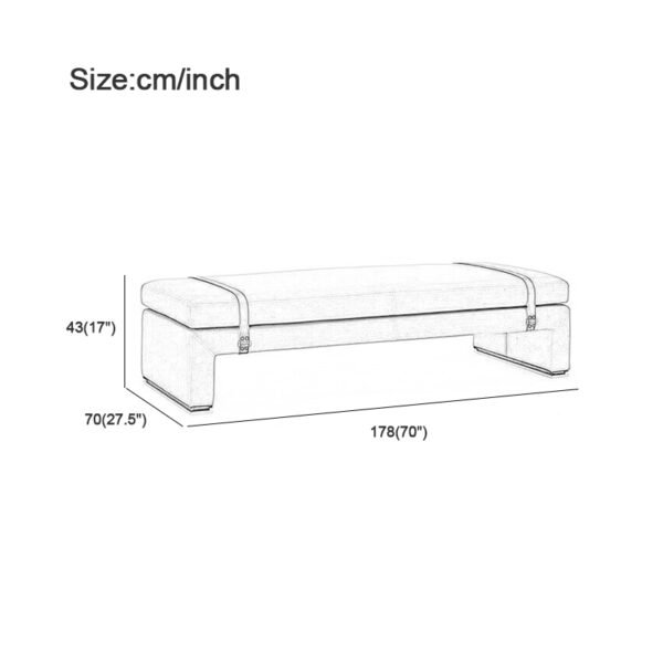 Nordic shoe bench shoe bench living room sofa soft pack light luxury bed end bench bedroom long bench net red cloakroom bench - 图片 4