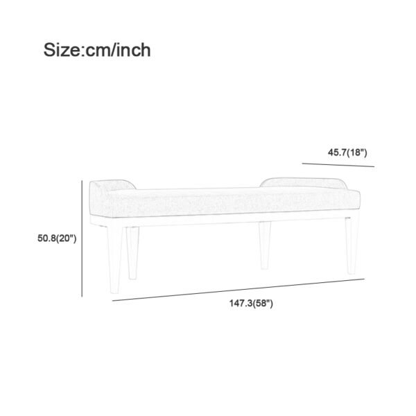 Solid wood bench simple modern home dining table stool Nordic restaurant long stool bedroom bed end stool shoe bench - 图片 2