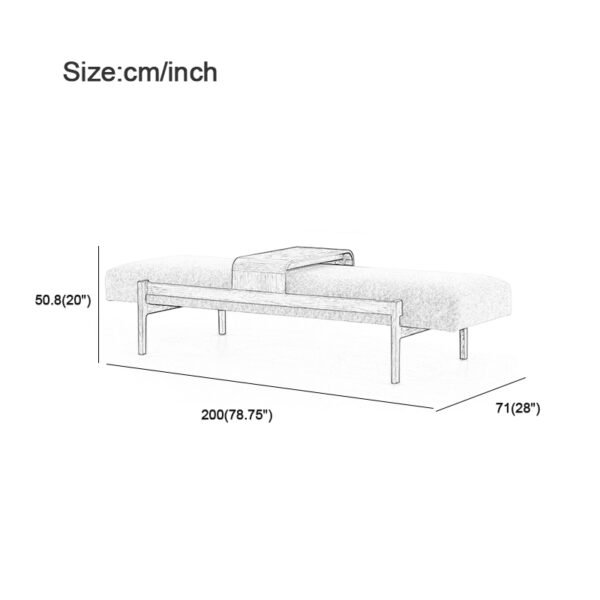 Post-modern simple chaise longue Italian light luxury minimalist leather sofa living room beauty couch leisure long bed end - 图片 5