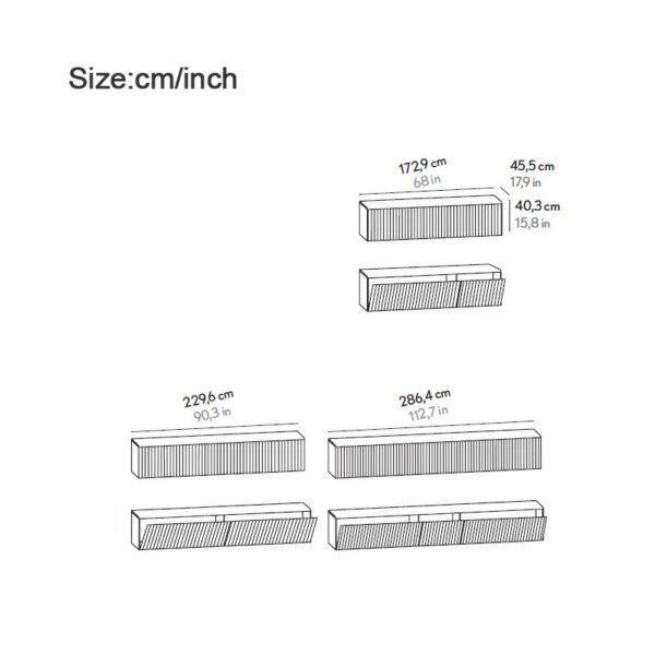 Solid wood TV cabinet living room floor rock slab light luxury TV cabinet home high cabinet rock slab integrated whole house furniture cabinet - 图片 4