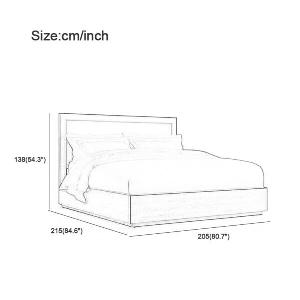 Nordic solid wood bedroom double bed Italian creative designer hotel homestay villa master bedroom net red 1.8m bed - 图片 2
