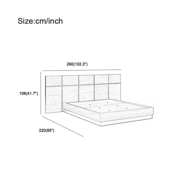Nordic bed modern simple storage bed Japanese tatami board bed 1.8 meters 1.5 meters double hotel master bedroom bed - 图片 4