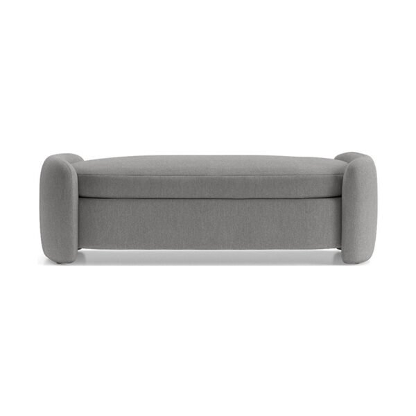 Nordic Internet celebrity ins style lambskin storage bed end stool retro cloakroom shoe bench long bench milk sofa bench - 图片 6