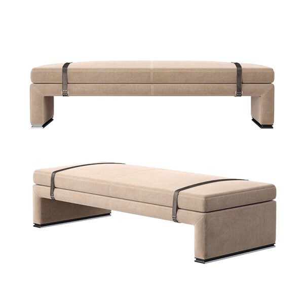 Nordic shoe bench shoe bench living room sofa soft pack light luxury bed end bench bedroom long bench net red cloakroom bench - 图片 5