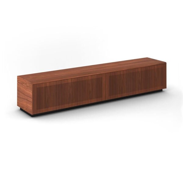 Modular Wall Shelf & Storage Unit – Walnut Finish with Brass Accents - 图片 4
