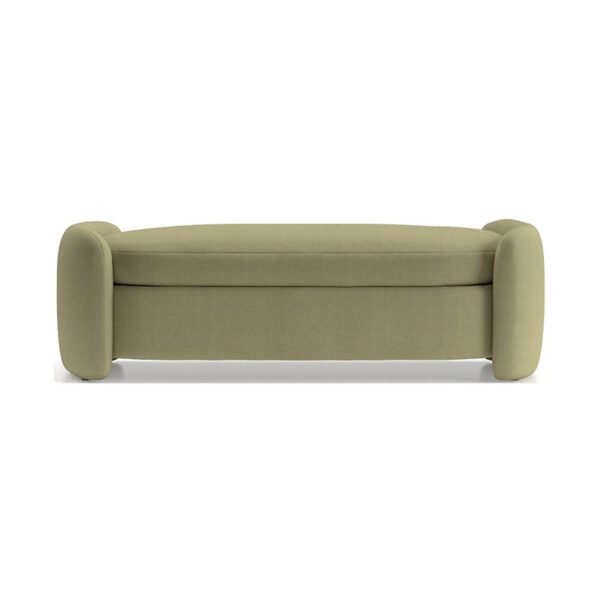 Nordic Internet celebrity ins style lambskin storage bed end stool retro cloakroom shoe bench long bench milk sofa bench - 图片 8