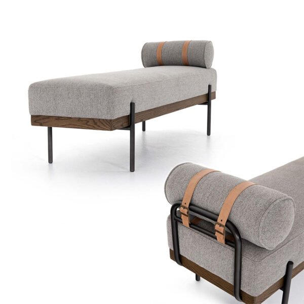 Nordic simple modern creative movable coffee table sofa stool solid wood shoe bench bedroom fabric bed end bench bench - 图片 7