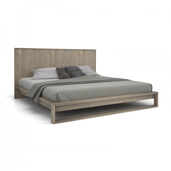 Solid wood bed simple modern 1.5m home double bed tatami 1.2 rental room economical single bed frame - 图片 8