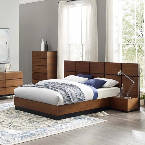 Nordic bed modern simple storage bed Japanese tatami board bed 1.8 meters 1.5 meters double hotel master bedroom bed