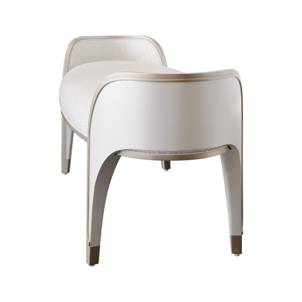 Italian light luxury bed end stool home living room shoe bench low stool modern stainless steel metal bench bedroom bedside stool - 图片 8
