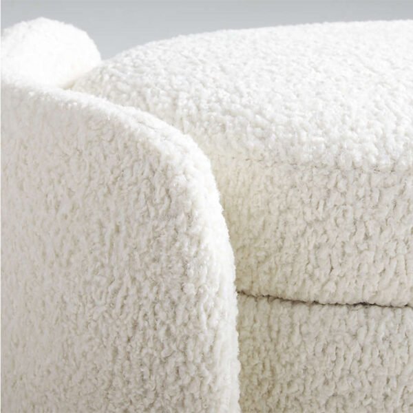 Nordic Internet celebrity ins style lambskin storage bed end stool retro cloakroom shoe bench long bench milk sofa bench - 图片 9