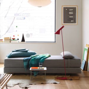 Minimalist fabric sofa small apartment Nordic modern simple single three four person living room straight folding sofa